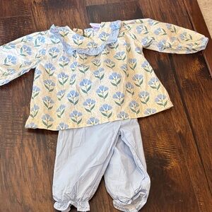 Floral Kids Matching Set - Blue